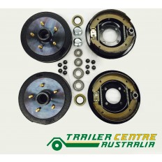 9” Mechanical Brake Kit with Holden HQ Hub Drum Pair with LM Bearings Trailer
